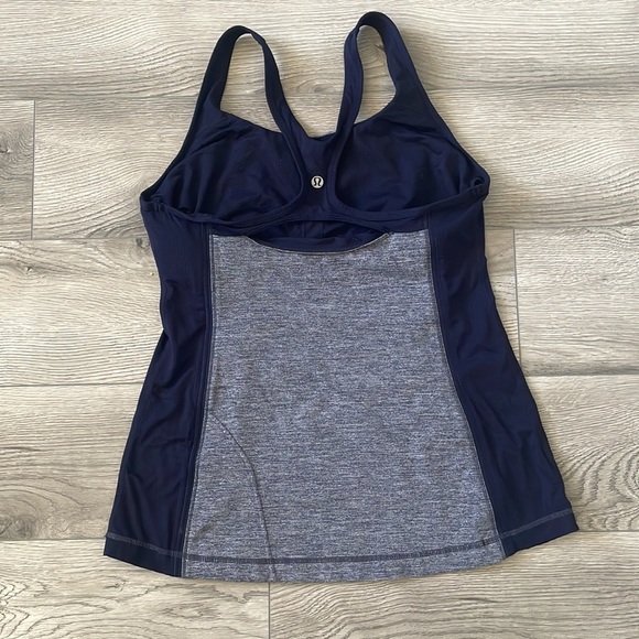- Lululemon athletica  get fit tank navy heathered deep indigo size 10 - Picture 4 of 11